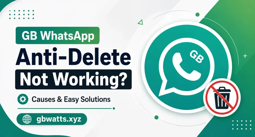 GB WhatsApp Anti-Delete Not Working